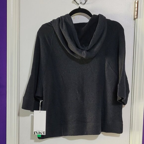 NWT PACT ORGANIC COTTON CROPPED WOMEN'S HOODIE SWEATSHIRT XL - Picture 3 of 6